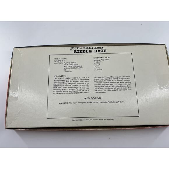 Vintage Riddle Race Board Game Replacement Pieces Educational Rhyming Reading - Picture 7 of 13